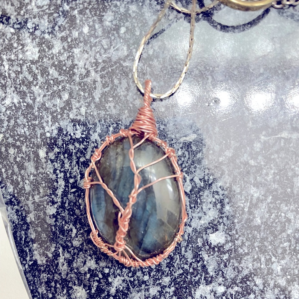 Handmade stone necklace